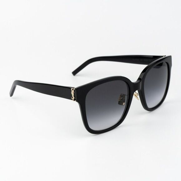 NEW Saint Laurent SLM105/F 002 Black Grey Gradient Square Unisex Sunglasses main image 5
